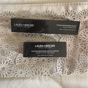 Laura Mercier Creme Tinted Moisturizer Blush and Caviar Matte Lipstick